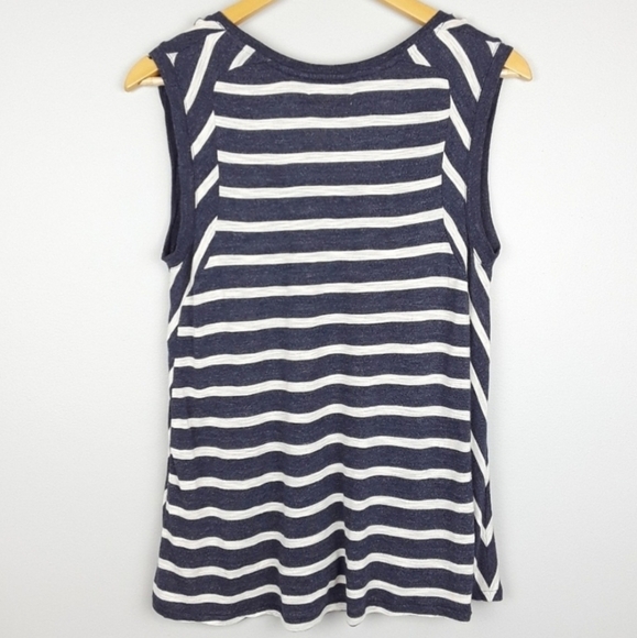 Madewell Blue and White Relaxed Tank Top - Picture 2 of 7